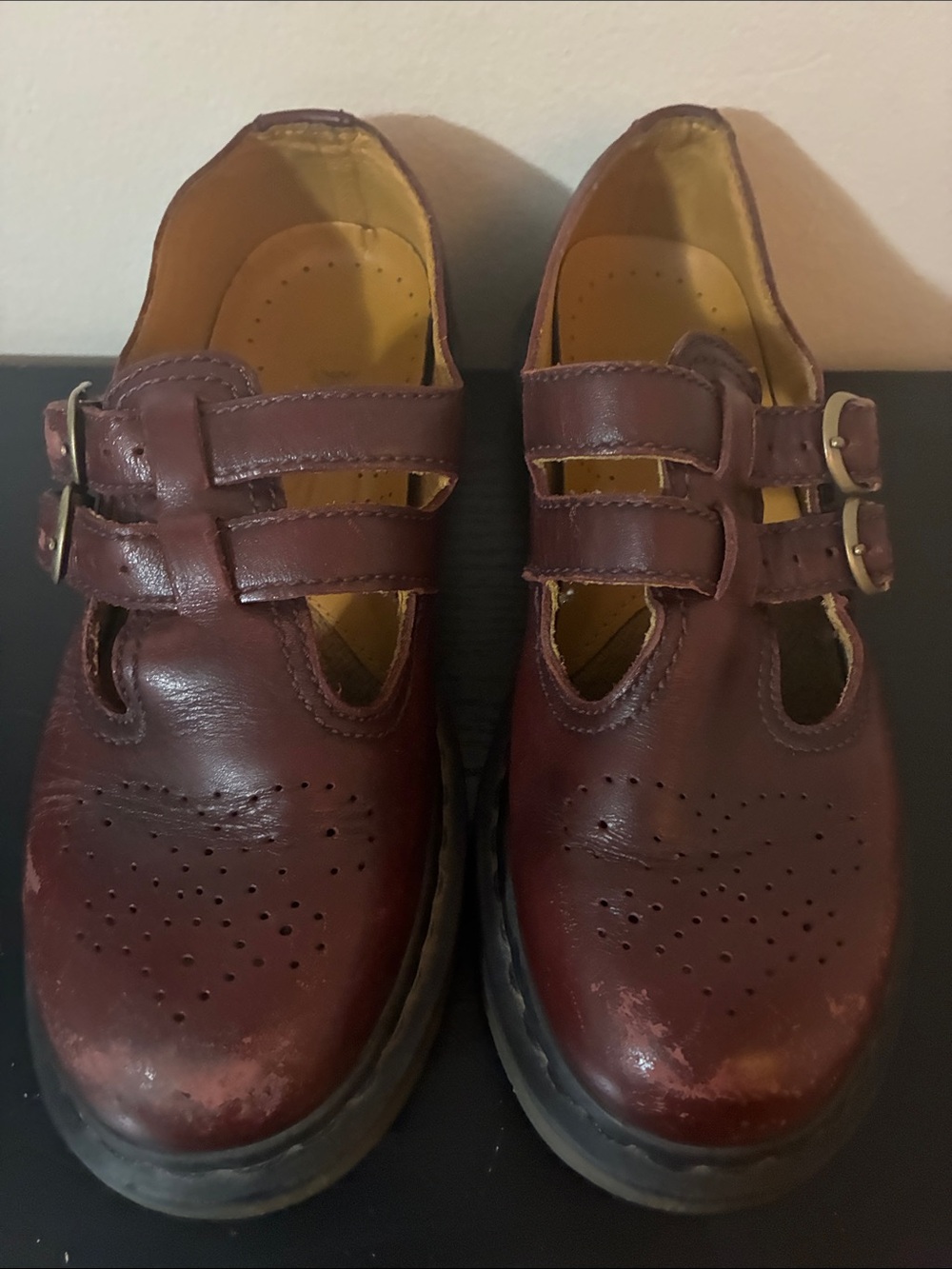 Dr. Martens 8065 Mary Jane shoes dark red or chestnut leather size 7 - Picture 4 of 9